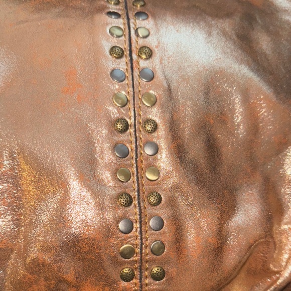 NWT Patricia Nash Women's Leather Bello Hobo Shoulder Bag Tri-Metallic - Picture 11 of 14